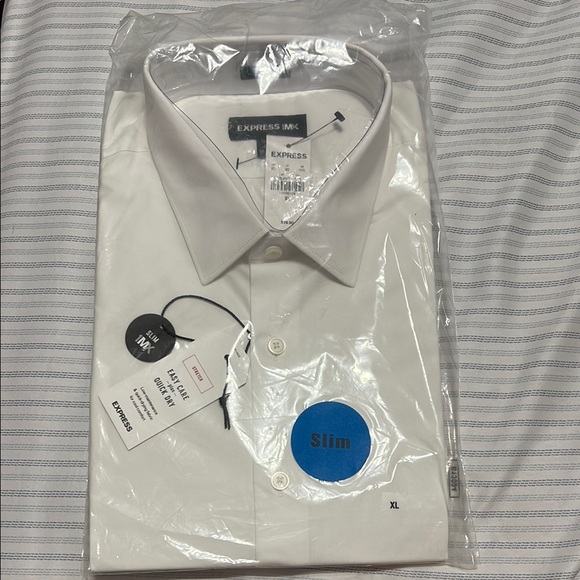 Express Men's White Slim Fit Shirt from Express - Picture 1 of 5
